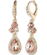 Givenchy Gold Tone Pink Linear Earrings