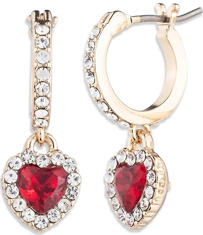 Givenchy Heart Drop Hoop Earrings