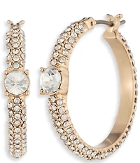 Givenchy Pave Hoop Earrings