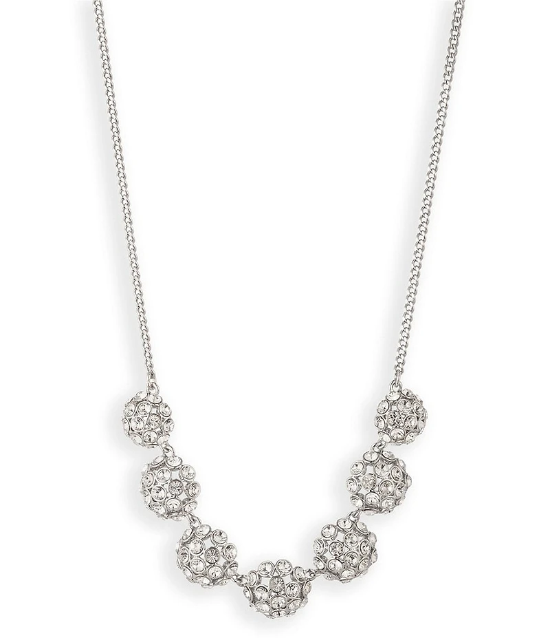 Givenchy Rhinestone Pave Cluster Frontal Collar Necklace