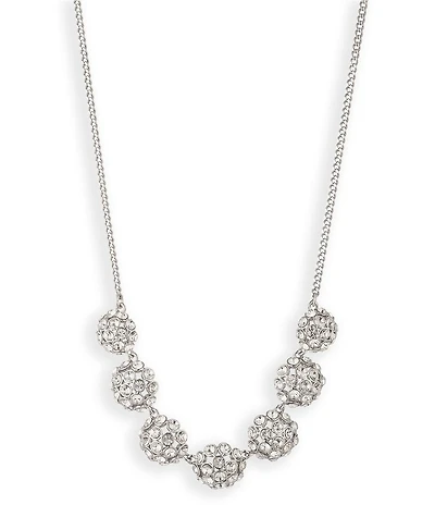 Givenchy Rhinestone Pave Cluster Frontal Collar Necklace