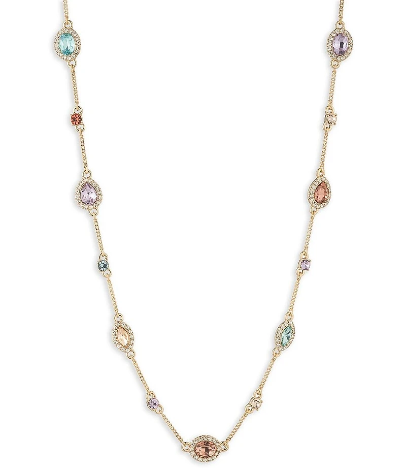 Givenchy Rhinestone Station Collar Necklace