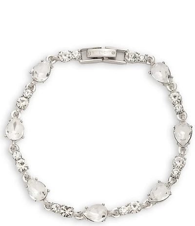Givenchy Silver Tone Crystal Flex Line Bracelet