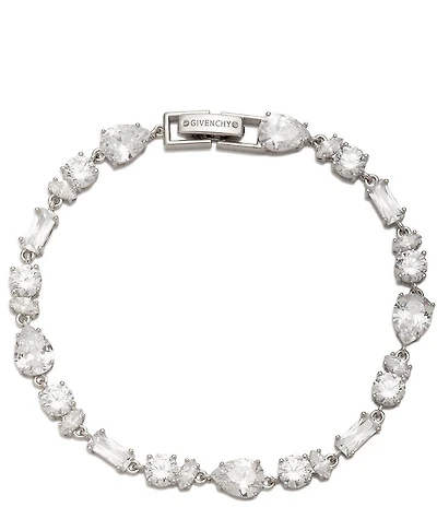 Givenchy Silver Tone CZ Flex Line Bracelet