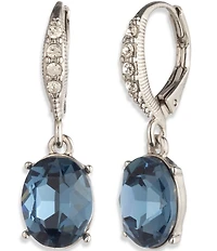 Givenchy Silver Tone Denim Drop Earrings