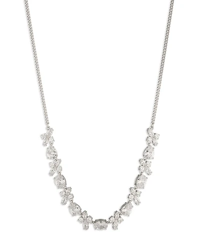 Givenchy Silver Tone Frontal Collar Necklace