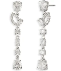 Givenchy Viney Rhinestone Linear Earrings