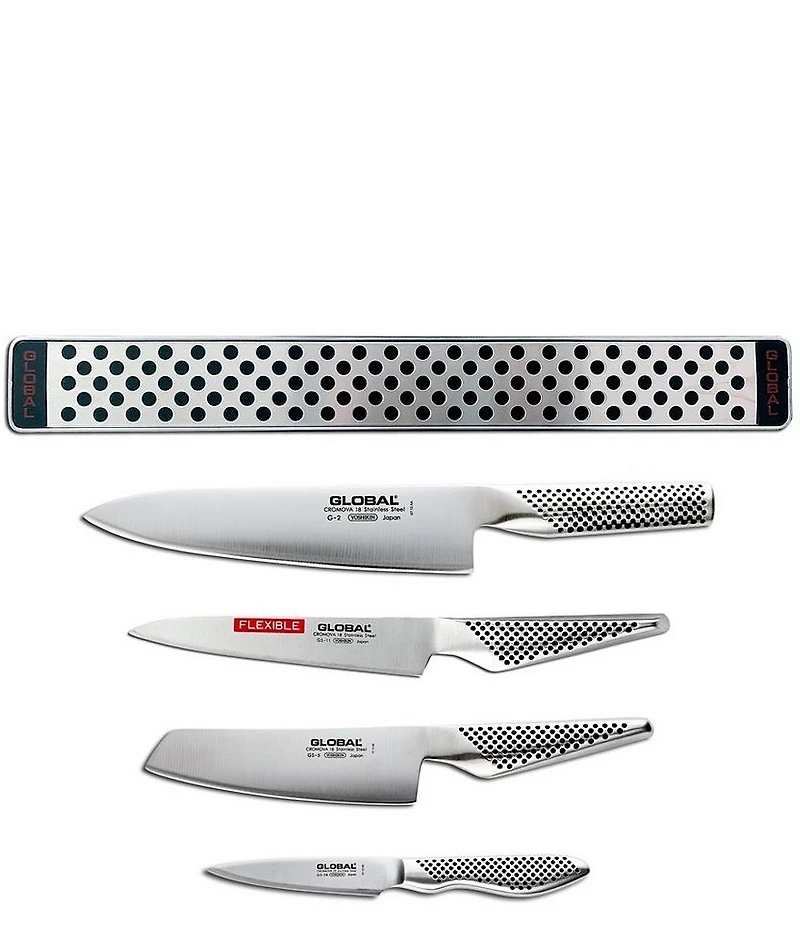Global Classic 5-Piece Magnetic Knife Bar Set