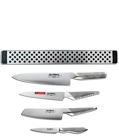 Global Classic 5-Piece Magnetic Knife Bar Set