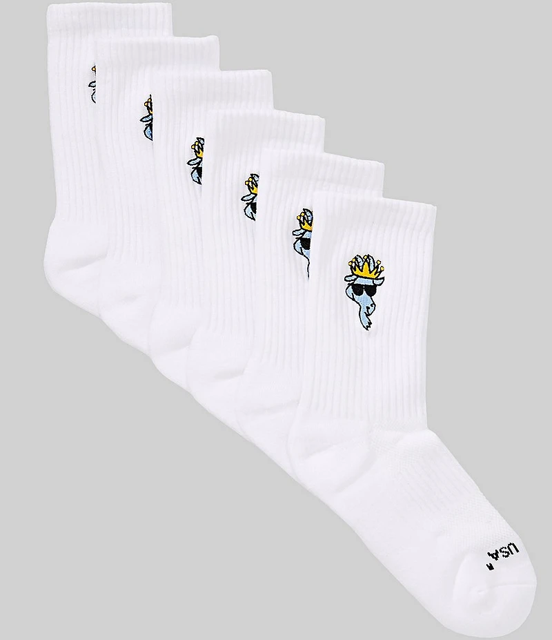 GOAT USA Big Boys 6-Pack OG Goat Crew Socks