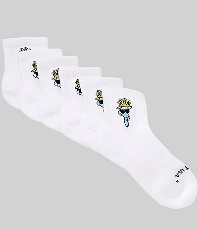 GOAT USA Big Boys 6-Pack OG Quarter Socks