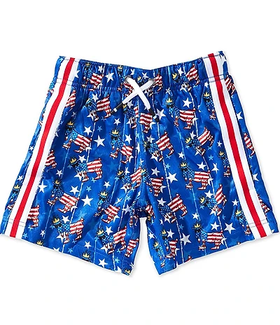 GOAT USA Big Boys Freedom Print Mesh Pull-On Shorts