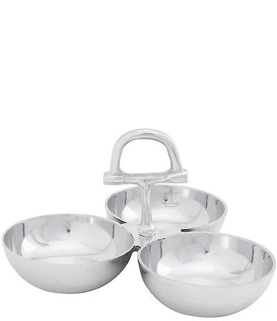 Godinger Cattleman's Ranch 3-Part Stainless Condiment Server