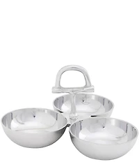 Godinger Cattleman's Ranch 3-Part Stainless Condiment Server