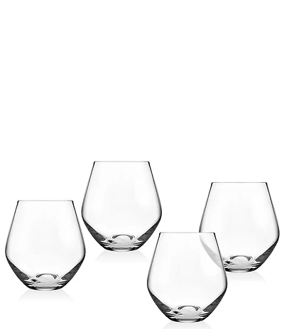 Godinger Meridian Stemless Wine Glass, Set of 4
