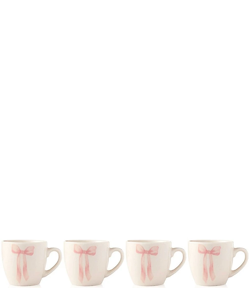 Godinger Painterly Bow Espresso Mug, Set of 4