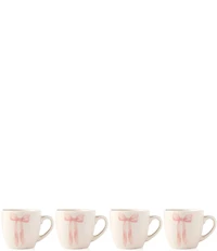 Godinger Painterly Bow Espresso Mug, Set of 4