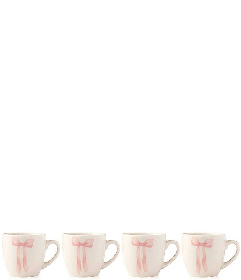 Godinger Painterly Bow Espresso Mug, Set of 4