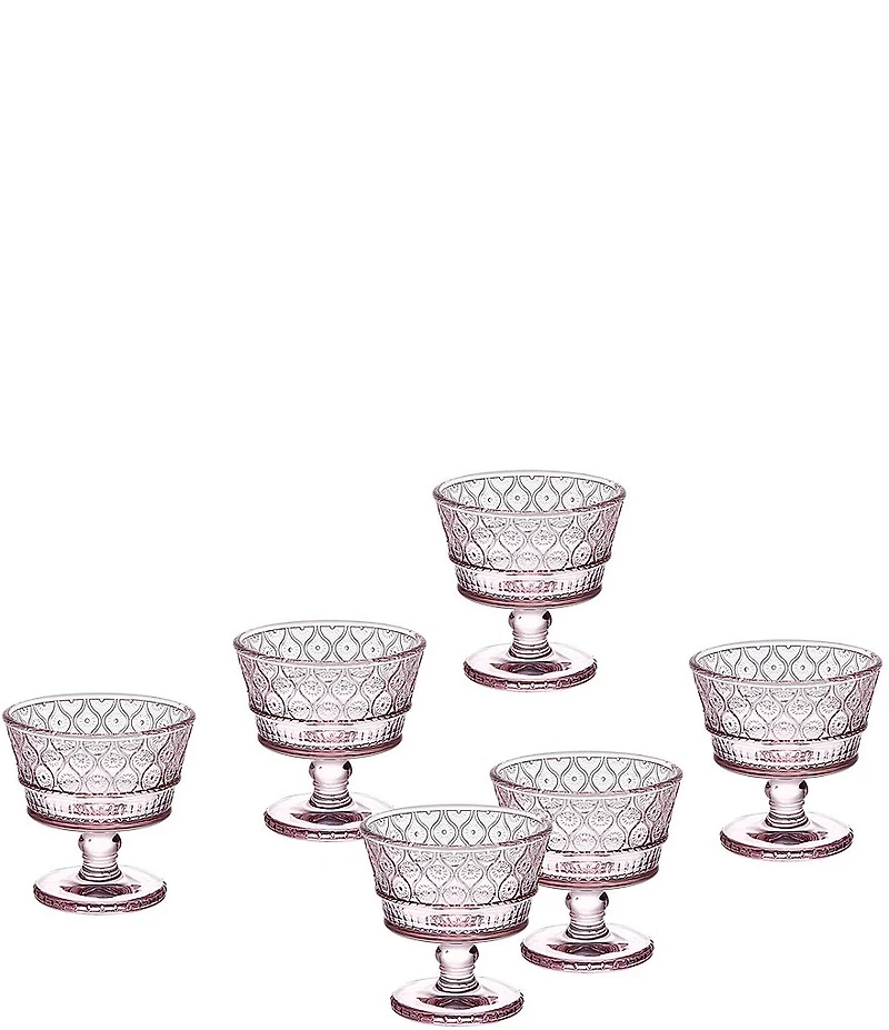 Godinger Pink Claro Footed Taster, Set of 8