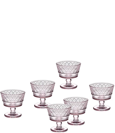 Godinger Pink Claro Footed Taster, Set of 8