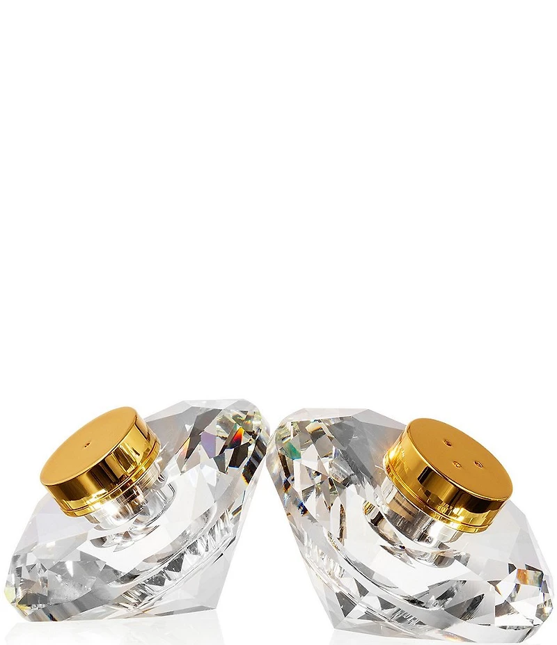 Godinger Rio Gold Crystal Salt & Pepper Shaker Set