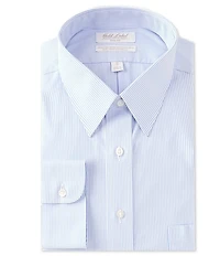 Gold Label Roundtree & Yorke Full-Fit Non-Iron Point-Collar Striped Dress Shirt