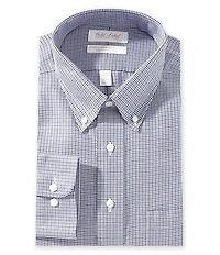 Gold Label Roundtree & Yorke Big & Tall Classic Fit Non-Iron Button-Down Collar Houndstooth Dress Shirt