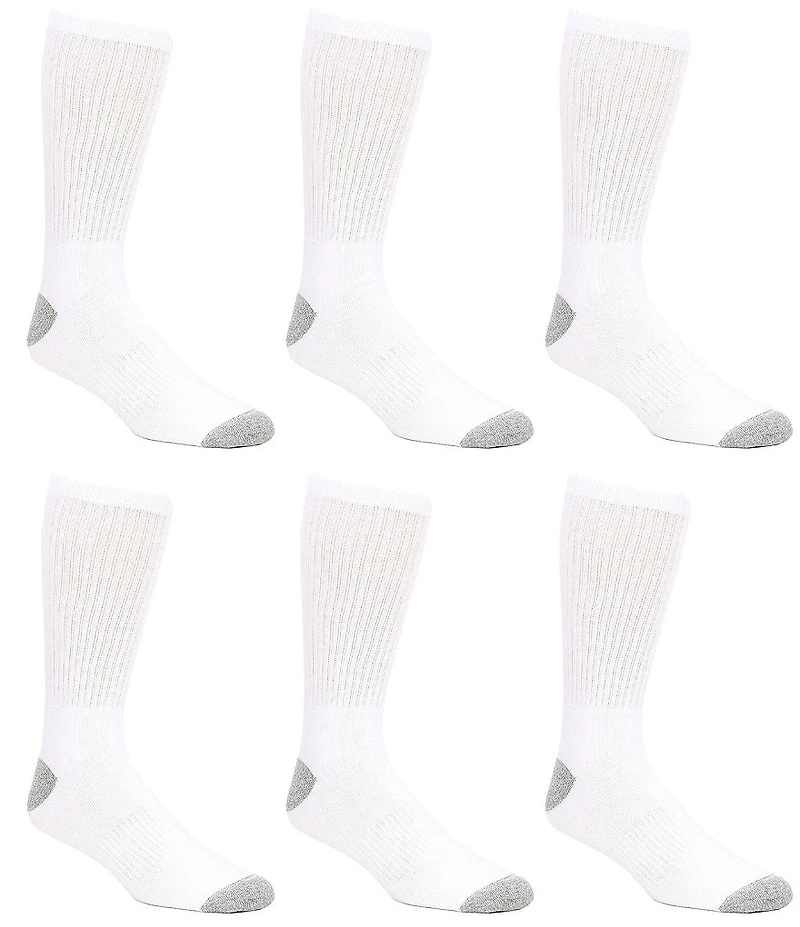 Gold Label Roundtree & Yorke Big & Tall Crew Athletic Socks 6-Pack Full