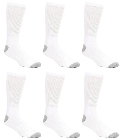 Gold Label Roundtree & Yorke Big & Tall Crew Athletic Socks 6-Pack Full
