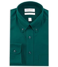 Gold Label Roundtree & Yorke Big & Tall Full Fit Non-Iron Button-Down Collar Solid Twill Dress Shirt