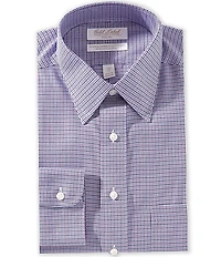 Gold Label Roundtree & Yorke Big & Tall Garrett Full Fit Non-Iron Point Collar Houndstooth Checked Dress Shirt