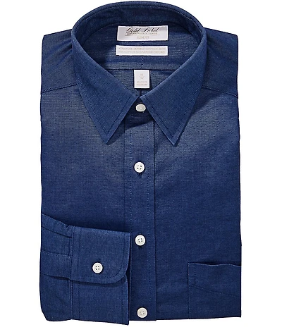 Gold Label Roundtree & Yorke Big & Tall Garrett Slim Fit Non-Iron Point Collar Oxford Dress Shirt