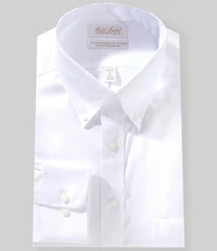 Gold Label Roundtree & Yorke Big & Tall Slim Fit Button Down Collar Solid Twill Dress Shirt