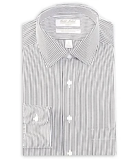 Gold Label Roundtree & Yorke Big & Tall Slim Non-Iron Point Collar Heavy Poplin Stripe Dress Shirt