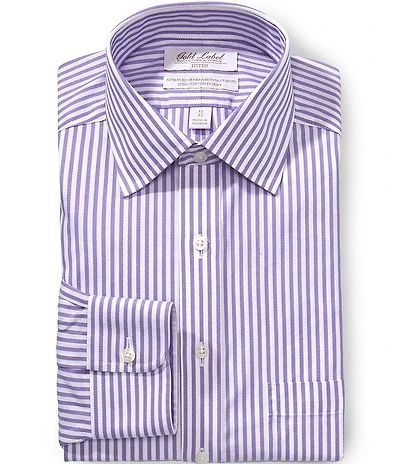 Gold Label Roundtree & Yorke Classic Fit Non Iron Spread Collar Striped Dress Shirt