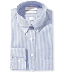 Gold Label Roundtree & Yorke Full Fit Non-Iron Button Down Collar Checked Dress Shirt