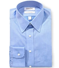 Gold Label Roundtree & Yorke Full Fit Non-Iron Point Collar Striped Dress Shirt