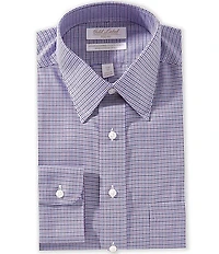 Gold Label Roundtree & Yorke Garrett Full Fit Non-Iron Point Collar Houndstooth Checked Dress Shirt