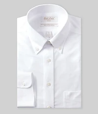 Gold Label Roundtree & Yorke Solid Non-Iron Fitted Button Down Collar Dress Shirt