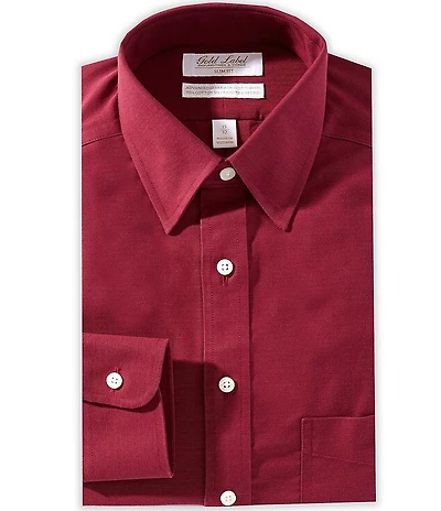 Gold Label Roundtree & Yorke Slim Fit Non-Iron Point Collar Stretch Oxford Dress Shirt