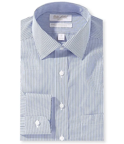 Gold Label Roundtree & Yorke Slim Fit Non-Iron Spread Collar Striped Dress Shirt