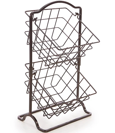 Gourmet Basics by Mikasa General Store Metal 2-Tier Hanging Storage Basket