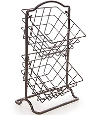 Gourmet Basics by Mikasa General Store Metal 2-Tier Hanging Storage Basket