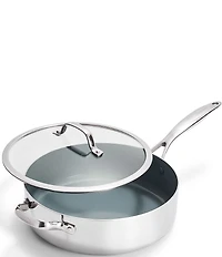 GreenPan Valencia Pro Stainless 5-Quart Saute Pan with Lid & Helper Handle