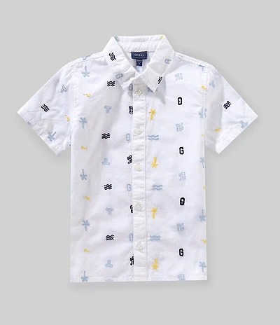Guess Little Boys Short Sleeve Poplin Shirt