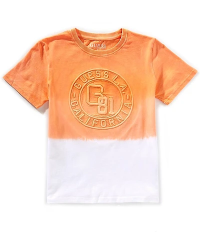 Guess Big Boys Short Sleeve Dip Dye Pullover T-Shirt