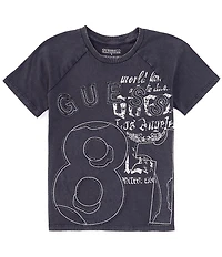 Guess Big Boys Short Sleeve Guess 81 Zig Zag T-Shirt