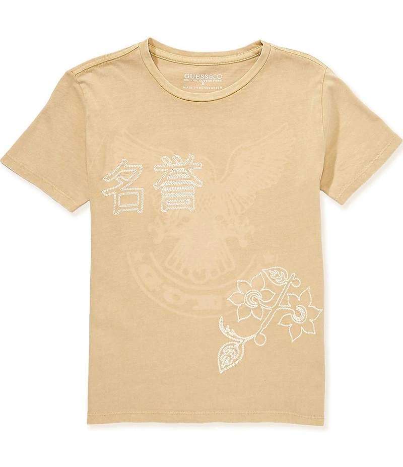 Guess Big Boys Embroidered Korean Short-Sleeve T-Shirt
