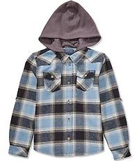 Guess Big Boys Hooded Plaid Shacket