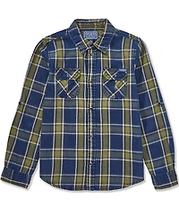 Guess Big Boys Long Sleeve Flannel Woven Shirt